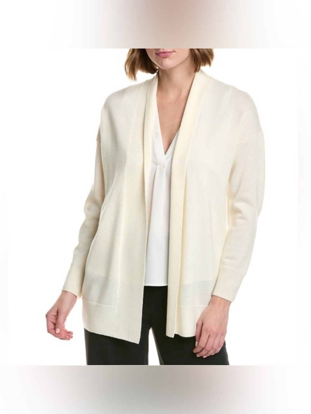 Vince  Cashmere Silk Cream Draped  Cardigan Sweater Size XS